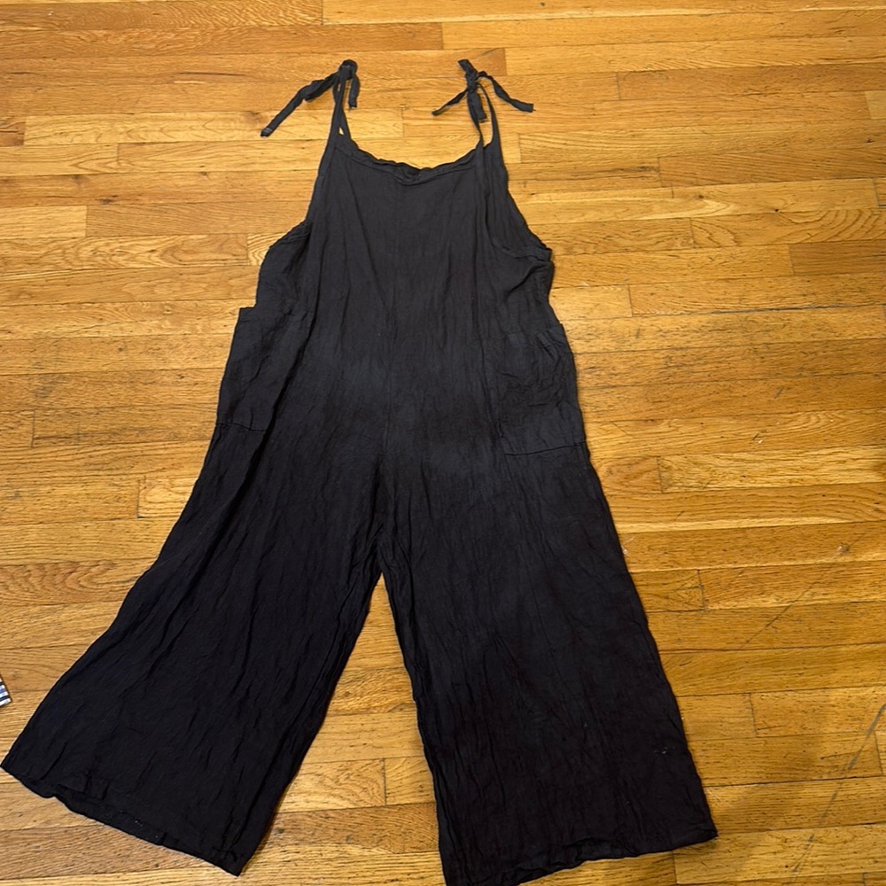 Pure Lino Blue linen jumpsuit